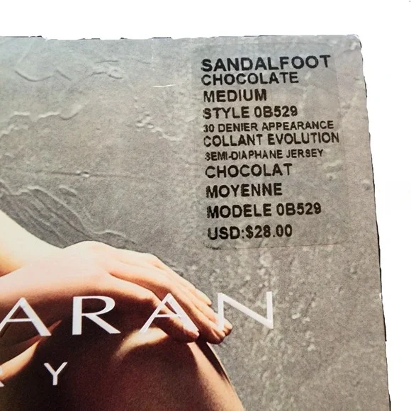 Donna Karan Women's Hosiery Evolution Sandalfoot Chocolate Medium 0B529 - Picture 5 of 5